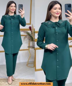 Kum krep kumaş döne takım