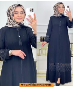 Rabia krep gülcihan payetli ferace