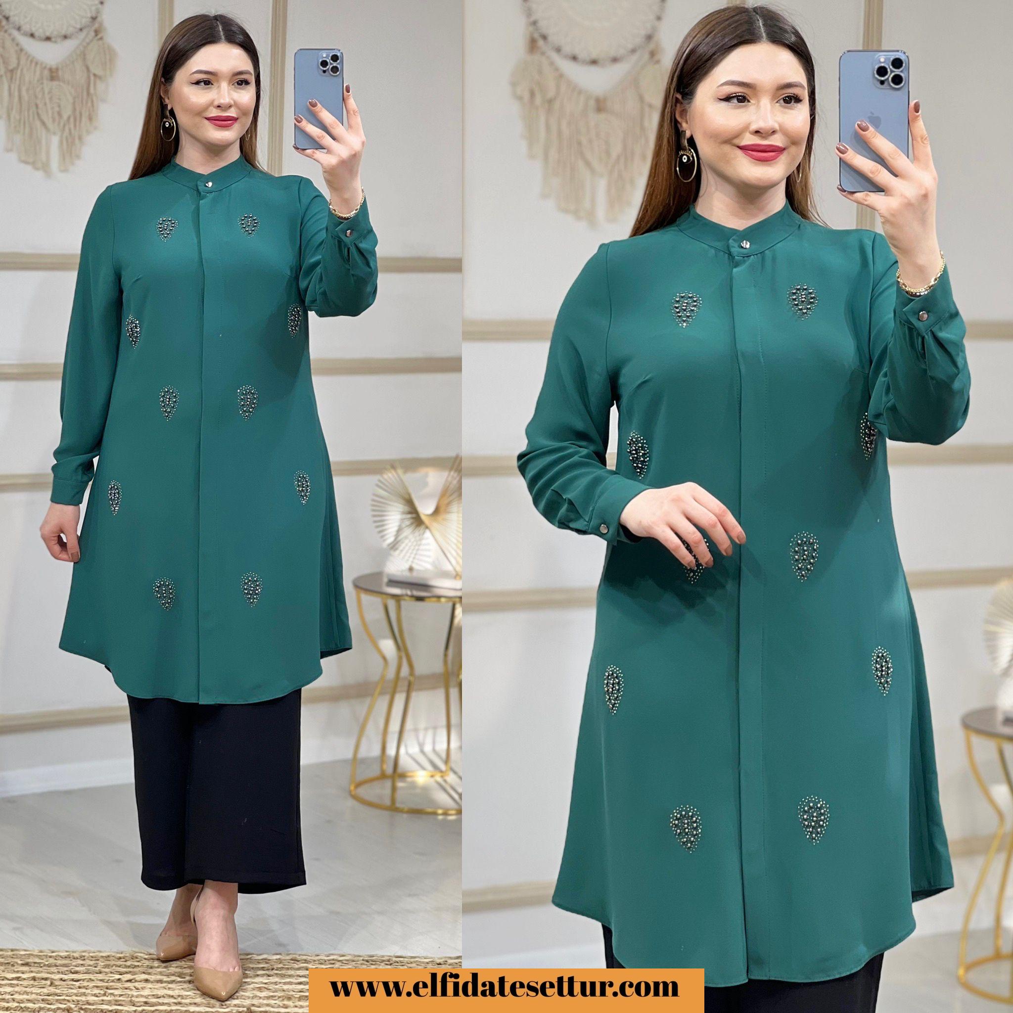 Pırlanta kumaş almila tunik - Görsel 2