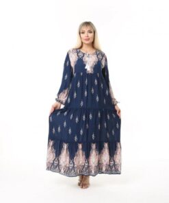 Viskon kumaş nehir lina elbise