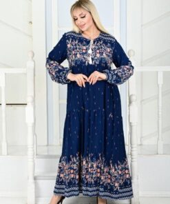 Büyük beden viskon gözde elbise