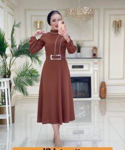 İthal krep kumaş nurseda elbise