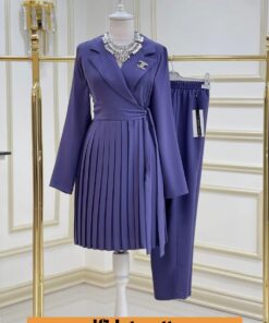 İthal krep kumaş hilal takım