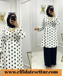 Puanlı tunikli takım