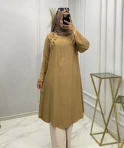 Büyük beden viskon deniz tunik