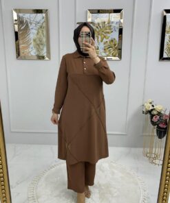 Ayrobin kumaş pantolonlu takım