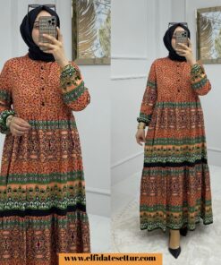 Belmando rengarenk gizem elbise