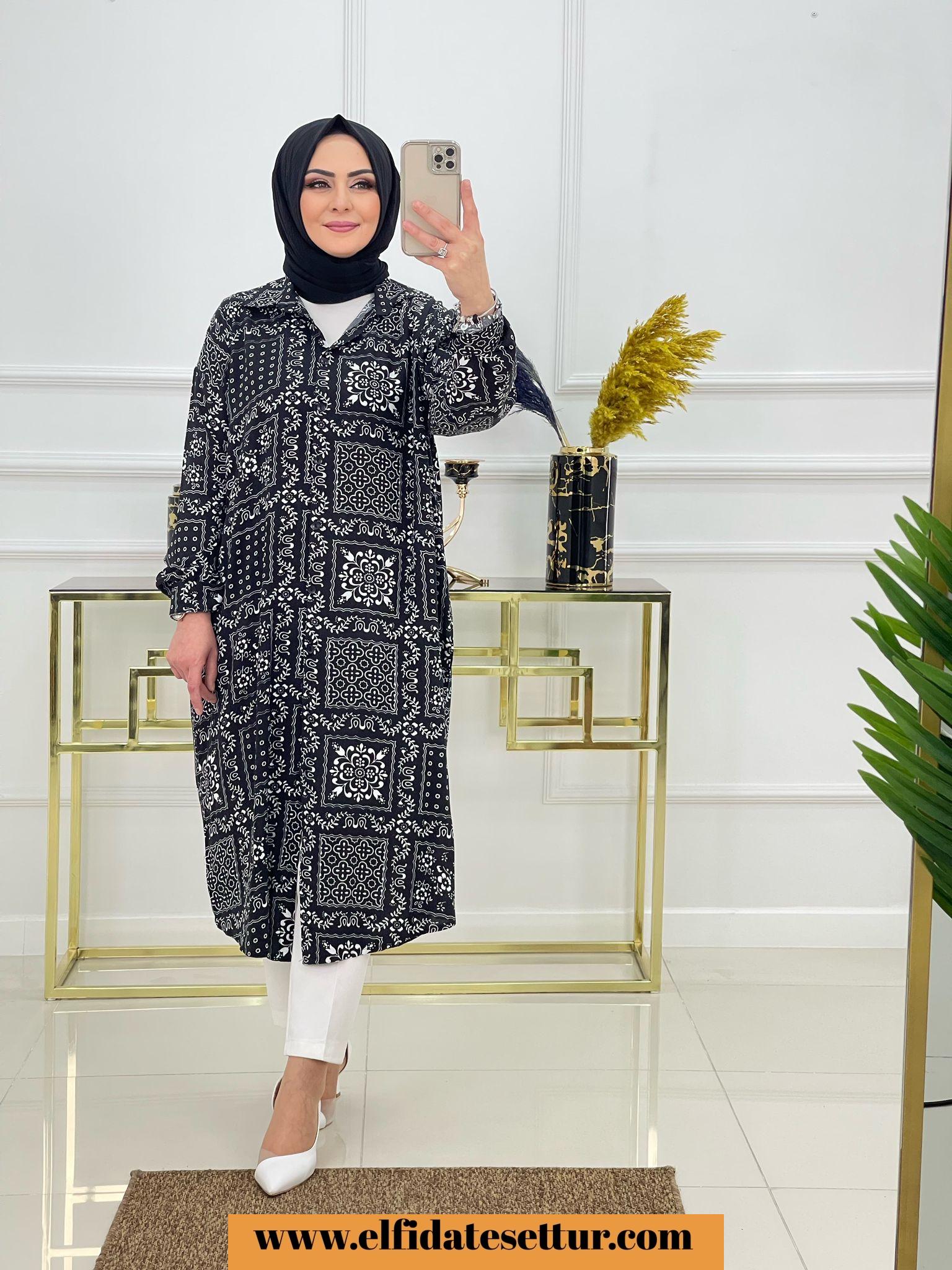 Viskon sibel tunik - Görsel 4