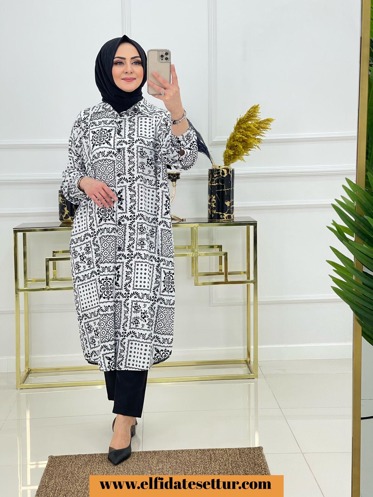 Viskon sibel tunik - Görsel 3