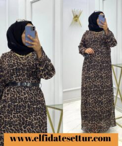 Multi piliseli şifon songül elbise