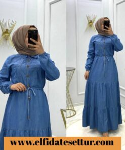 Tensel kot kumaş suna elbise