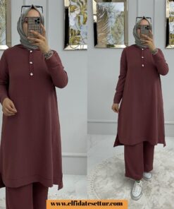 Ayrobin pantolonlu basic takım
