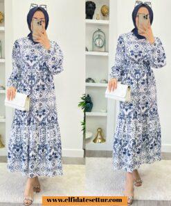 Terikoton kumaş özlem elbise