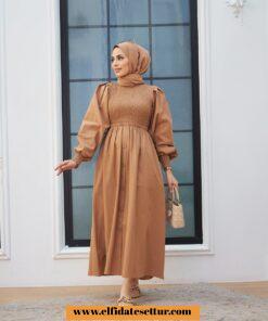 Terikoton kumaş Martin elbise