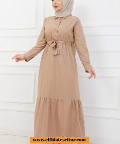 Önden düğmeli elbise