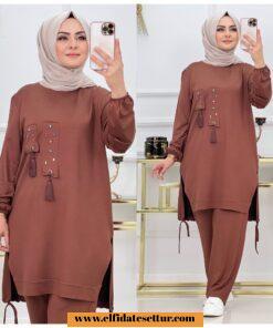 İki iplik meri pantolonlu takım