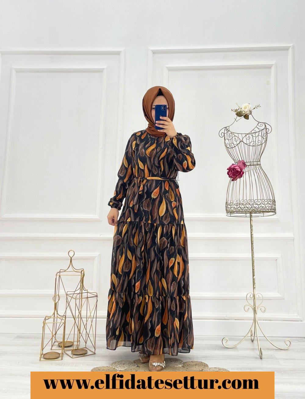 Yaprak elbise - Görsel 4