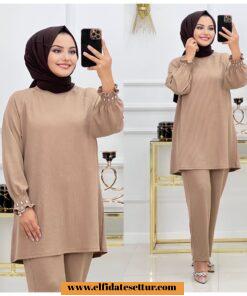 Fitilli kaşkorse kumaş yeliz takım