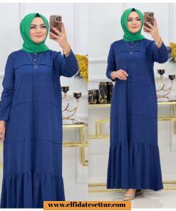 Nervürlü nurdan elbise