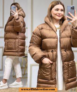 Dolgulu şişme mont