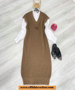 Nurgül triko kumaş süveter elbise