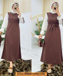 Tesettür scuba aysun elbise