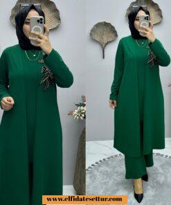 Tesettür scuba krep güliz takım