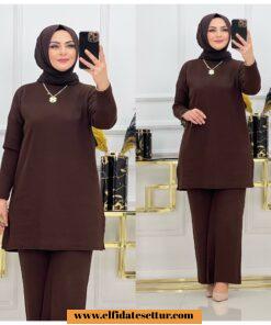 Tesettür sevilay triko kumaş takım