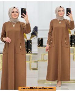 Tesettür modal kumaş merve elbise