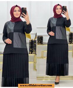 Tesettür scuba hatice etekli takım