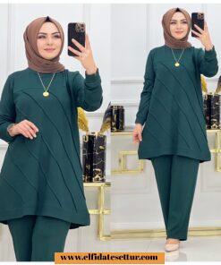 Tesettür nervürlü başak takım