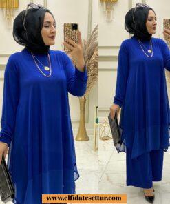 Tesettür sifonlu elçin takım