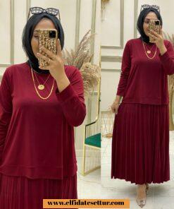 Tilda tesettür yıldız etekli takım