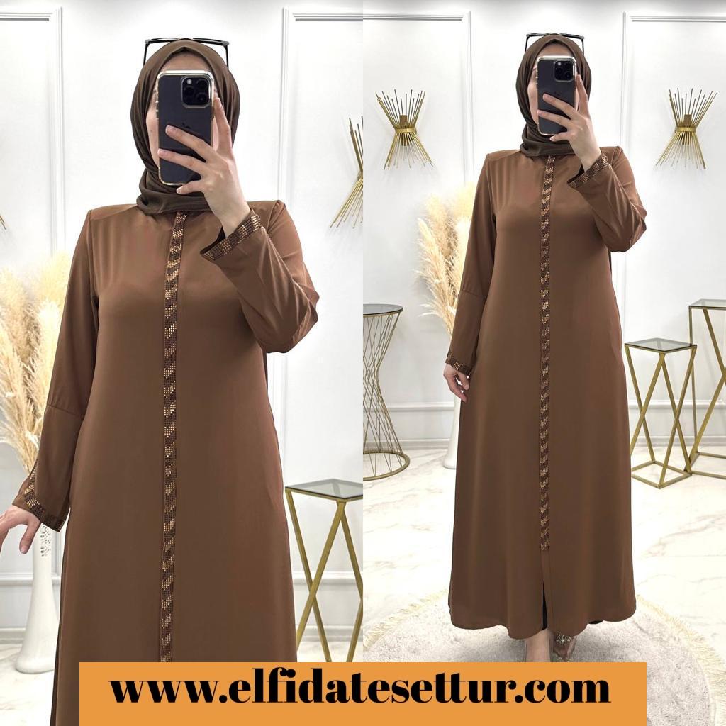 Medine ipeği diva taşlı ferace