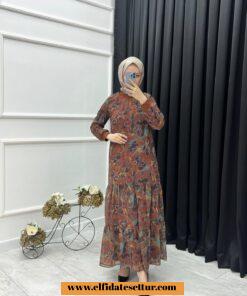 Şifon pırıl elbise