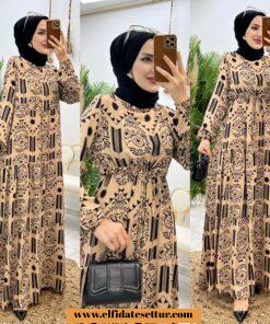 Viskon kıymet elbise