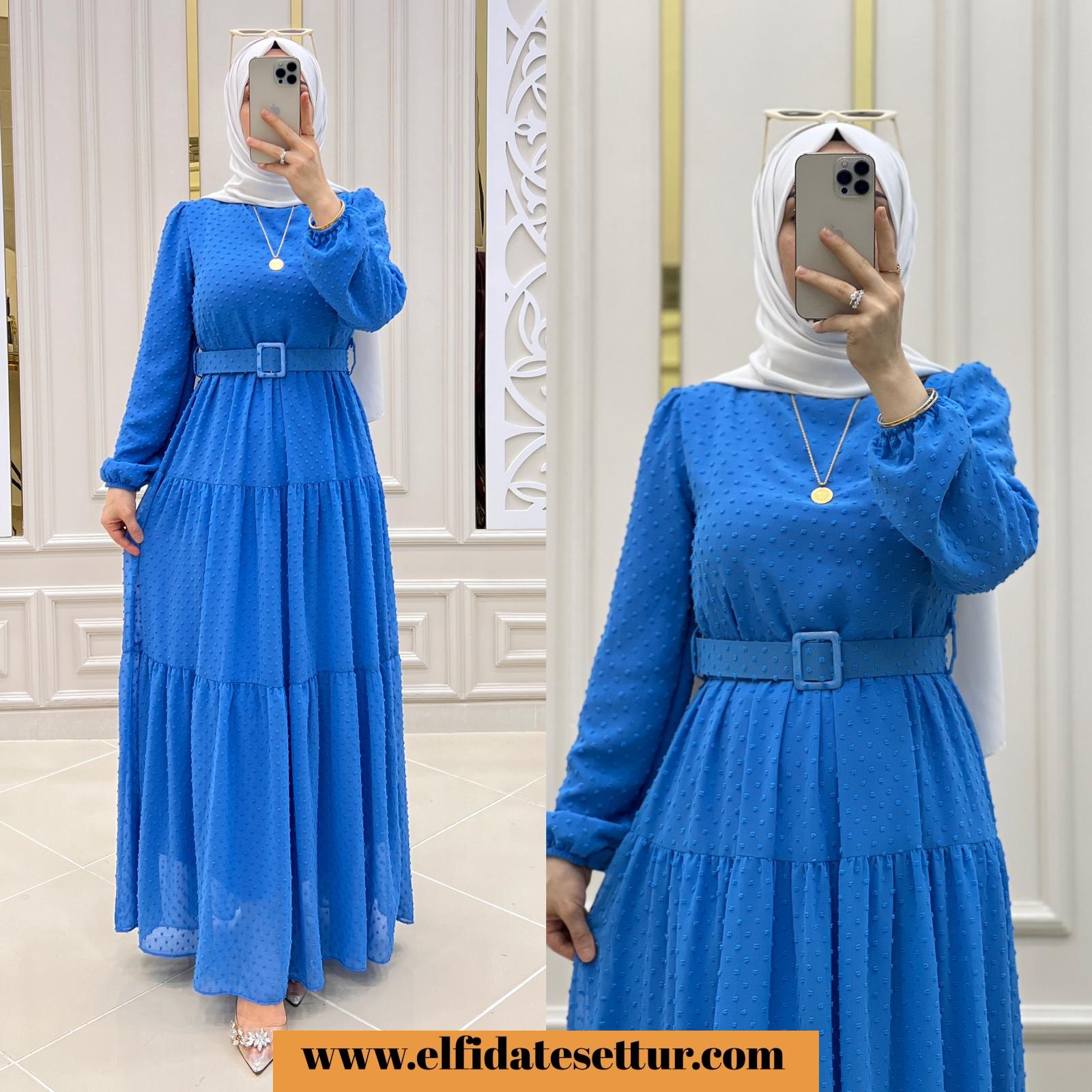 Şifon pıtır elbise - Görsel 2