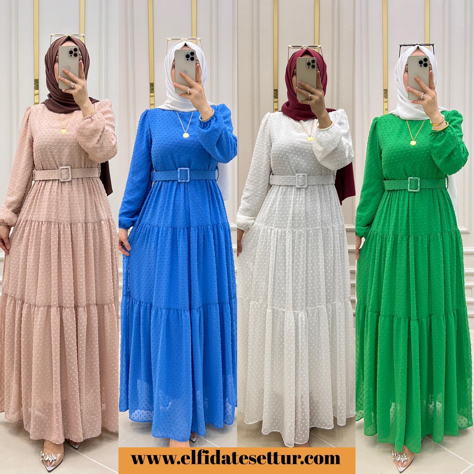 Şifon pıtır elbise