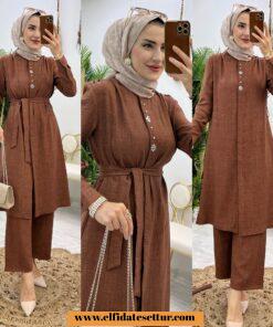 Keten ayrobin kumaş aybüke takım