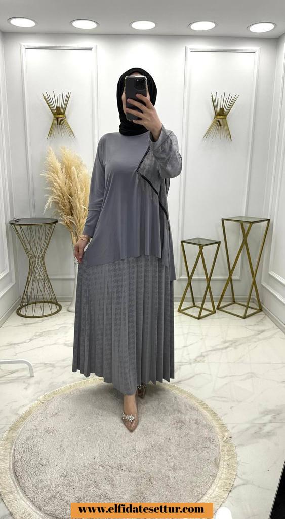 Tilda sandy züleyha etekli takım - Görsel 8