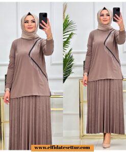 Sandy kumaş şenay etekli takım