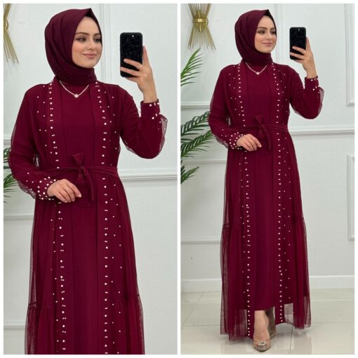 Hüma abaya takım - Görsel 3