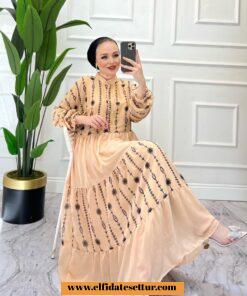 Şifon göksel elbise