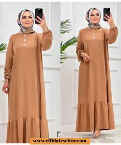 Ayrobin kumaş gülsüm elbise