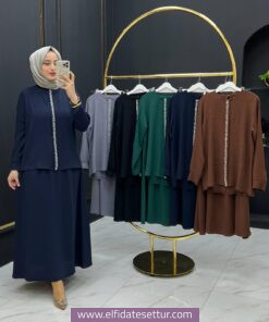 Ayrobin kumaş izel etekli takım