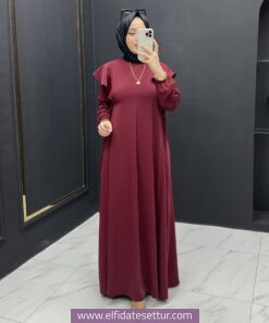 Medine ipeği kumaş mısra elbise