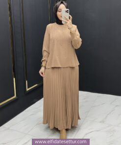 Ayrobin kumaş yasemin etekli takım