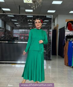 Kışlık merserize şirin etekli takım