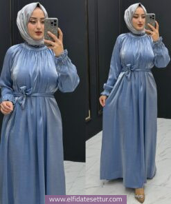 Simli mila kumaş manolya abiye