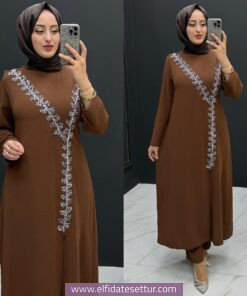 İthal krep kumaş suna takım
